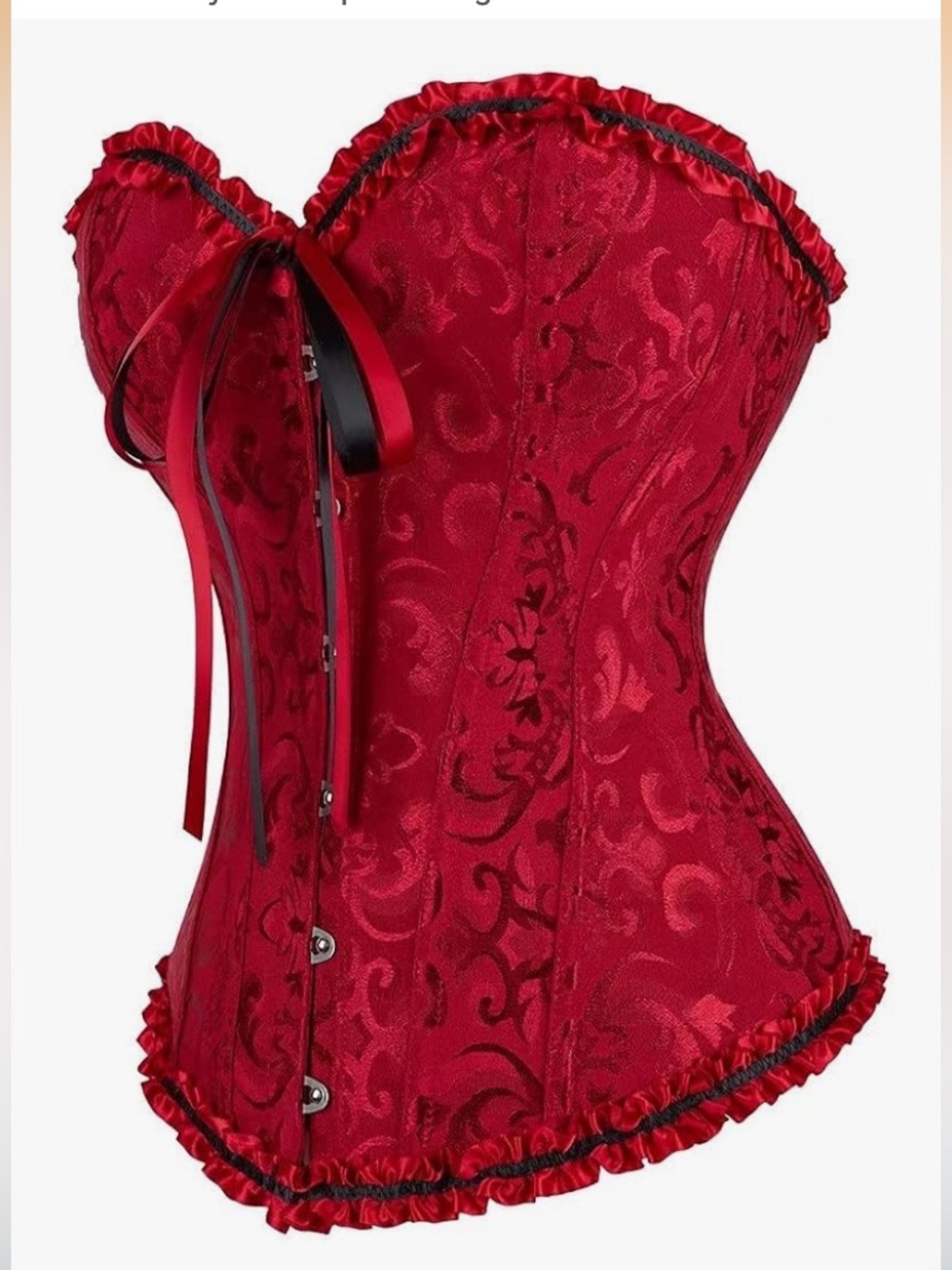 NWT DOSE wine red with floral pattern sleeveless Corsette top size 2XL.